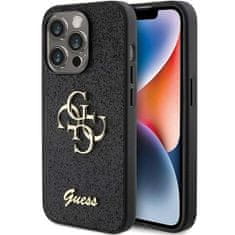 Guess Guess etui GUHCP15XHG4SGK za iPhone 15 Pro Max 6,7" black/black trdi etui Glitter Script Big 4G