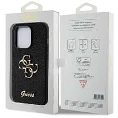 Guess Guess etui GUHCP15XHG4SGK za iPhone 15 Pro Max 6,7" black/black trdi etui Glitter Script Big 4G