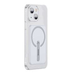 BASEUS Ohišje za iPhone 13 do MagSafe Baseus Crystal Magnetic s stojalom Transparent