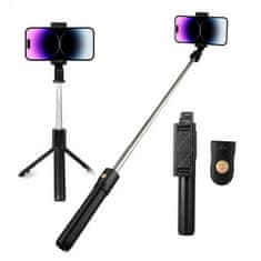 Miramarket Selfie palica Tripod Alogy Stojalo za telefon držalo selfie palica Bluetooth daljinski upravljalnik Black