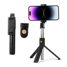 Miramarket Selfie palica Tripod Alogy Stojalo za telefon držalo selfie palica Bluetooth daljinski upravljalnik Black