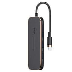 USAMS USAMS Adapter HUB 3xUSB + USB-C + HDMI črna/črna SJ578HUB01 (US-SJ578)