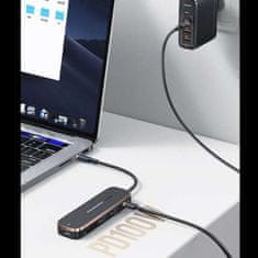 USAMS USAMS Adapter HUB 3xUSB + USB-C + HDMI črna/črna SJ578HUB01 (US-SJ578)