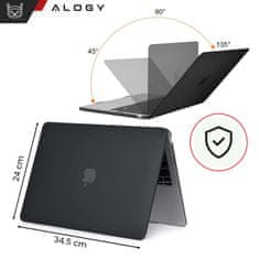 Miramarket Ohišje za Macbook Air 15 M2 2023 A2941 Ohišje mat Alogy Hard Cover Black