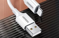 Ugreen Kabel Lightning za USB UGREEN 2,4A US155, 0,5 m (bel)