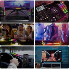 Miramarket RGB LED svetilka USB utripajoči glasbeni trak Smart Bar 18cm barva 32bit Gaming Alogy Black