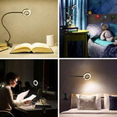 Miramarket LED fleksibilna obročna svetilka Alogy clip ring desk flexible univerzalni daljinski upravljalnik USB Black