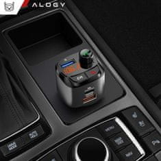 NEW FM avtomobilski oddajnik Alogy Polnilec USB QC 3.0 + USB-C PD Bluetooth MP3 predvajalnik