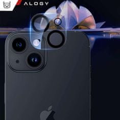 Miramarket Ohišje za iPhone 14 + komplet 4 očal 5v1 oklepno 360 Alogy Hybrid 2x steklo za zaslon +2x leča črno-transparentno