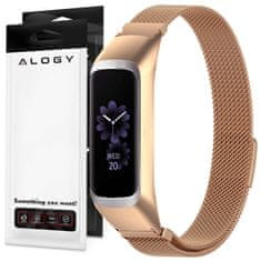 Miramarket Milanska zapestnica Alogy iz nerjavečega jekla za Samsung Galaxy Fit 2 SM-R220 Gold