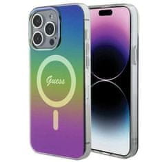 Guess Guess GUHMP15LHITSK etui za iPhone 15 Pro 6,1" večbarvni/dugasti trdi ovitek IML Iridescent MagSafe