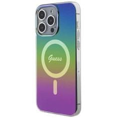 Guess Guess GUHMP15LHITSK etui za iPhone 15 Pro 6,1" večbarvni/dugasti trdi ovitek IML Iridescent MagSafe