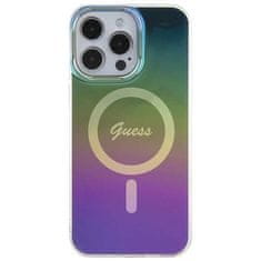 Guess Guess GUHMP15LHITSK etui za iPhone 15 Pro 6,1" večbarvni/dugasti trdi ovitek IML Iridescent MagSafe