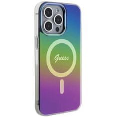 Guess Guess GUHMP15LHITSK etui za iPhone 15 Pro 6,1" večbarvni/dugasti trdi ovitek IML Iridescent MagSafe