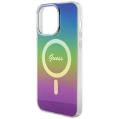 Guess Guess GUHMP15LHITSK etui za iPhone 15 Pro 6,1" večbarvni/dugasti trdi ovitek IML Iridescent MagSafe