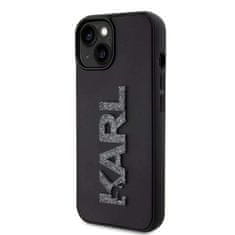 Karl Lagerfeld Originalni trdi ovitek KARL LAGERFELD KLHCP15M3DMBKCK za iPhone 15 PLUS (3D Logo Glitter / black)