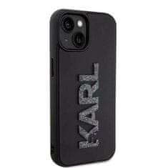 Karl Lagerfeld Originalni trdi ovitek KARL LAGERFELD KLHCP15M3DMBKCK za iPhone 15 PLUS (3D Logo Glitter / black)