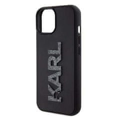 Karl Lagerfeld Originalni trdi ovitek KARL LAGERFELD KLHCP15M3DMBKCK za iPhone 15 PLUS (3D Logo Glitter / black)