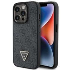 Guess Guess etui GUHCP15XP4TDPK za iPhone 15 Pro Max 6,7" black/black trdi etui Usnje 4G Diamond Triangle