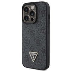 Guess Guess etui GUHCP15XP4TDPK za iPhone 15 Pro Max 6,7" black/black trdi etui Usnje 4G Diamond Triangle