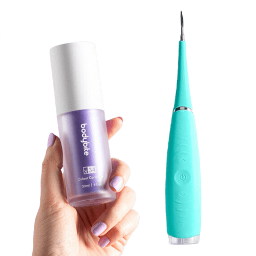 FRILLA® Ultrazvočni čistilec zob SMILY + korekcijski serum V34 JOYTEETH | TEETHLY