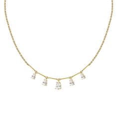 Morellato Luksuzna pozlačena ogrlica s cirkoni Tesori SAIW207