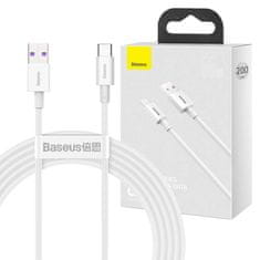 BASEUS 2 m Baseus Superior Series USB na USB-C tipa C 66W kabel Bela