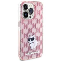 Karl Lagerfeld Originalni trdi ovitek KARL LAGERFELD KLHCP15LHNCMKLP za iPhone 15 PRO (Monogram / roza)