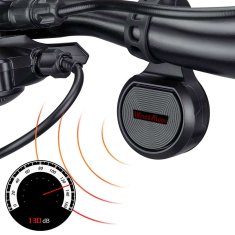 NEW Alogy nepremočljiv električni zvonec 2v1 kolesarski alarm nepremočljiv črn