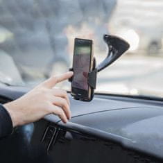 NEW Alogy S-Style držalo za telefon v avtomobilu z induktivnim polnilnikom Qi 10W za vetrobransko steklo in armaturno ploščo črno