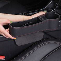 NEW Avtomobilsko držalo za skodelico, organizator telefona 2x USB za avto med sedeži Črno