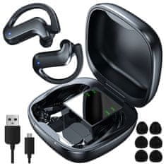 NEW Brezžične slušalke v ušesih Bluetooth 5.0 s polnilnim ohišjem PowerBank Črna