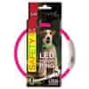 Dog Fantasy Ovratnica pes Fantasy LED najlon roza 45cm