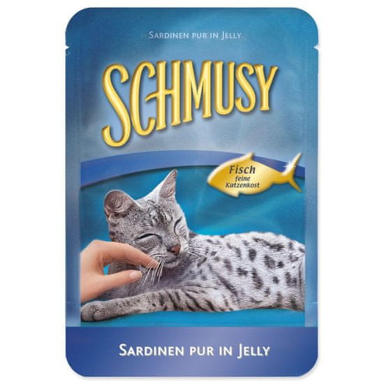 Schmusy Kapsula Nature Adult sardine v želeju 100g