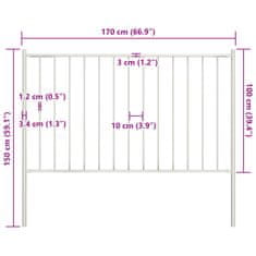 Vidaxl Ograjni panel s stebrički premazano jeklo 1,7x1 m bel