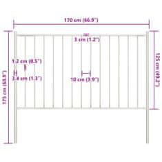 Vidaxl Ograjni panel s stebrički premazano jeklo 1,7x1,25 m bel