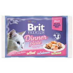 Brit Premium Cat Delicate Dinner Plate, fileti v želeju Multi 340g (4x85g)