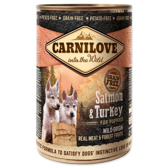 Carnilove Konzerva Wild Meat Puppy losos in puran 400g