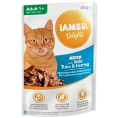 IAMS Kapsula Delights Adult tuna in sled v želeju 85g