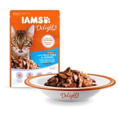 IAMS Kapsula Delights Adult tuna in sled v želeju 85g