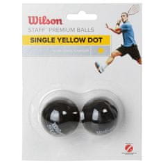 Wilson Piłki do squasha Wilson Staff Squash Yellow Dot 2 Pack Ball WRT617800