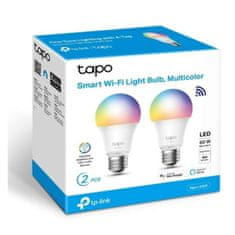 BigBuy Pametna žarnica LED TP-Link TAPO L530E(2-PACK) Wifi 8,7 W E27 60 W 2500K - 6500K Bela kovina (2 paketa)