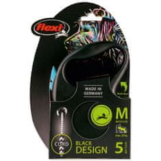 Flexi Povodec Black Design kabel M modri 5m