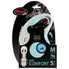 Flexi Povodec New Comfort trak M svetlo modra 5m