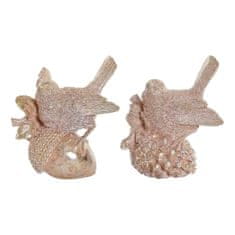 DKD Home Decor Dekorativna figura DKD Home Decor Resin Bird (2 kosa) (11 x 6 x 11 cm)