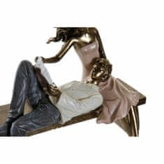 DKD Home Decor Dekorativna figura DKD Home Decor Roza bakrena smola Moderni par (23 x 12 x 18 cm)