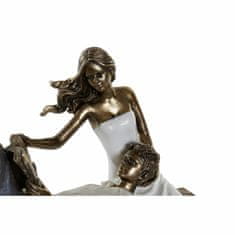 DKD Home Decor Dekorativna figura DKD Home Decor Roza bakrena smola Moderni par (23 x 12 x 18 cm)