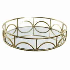 DKD Home Decor Pladenj DKD Home Decor Mirror Golden Metal (25 x 25 x 5 cm)