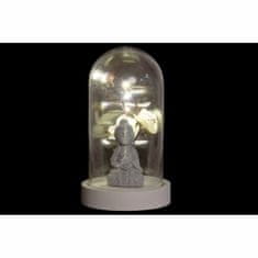 DKD Home Decor Namizna svetilka DKD Home Decor Kristalno siva Buda Polietilen Bela smola (9,5 x 9,5 x 16 cm) (2 kosa)