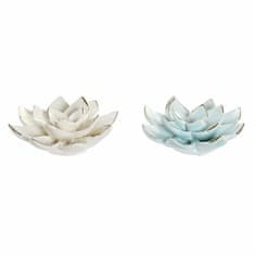 DKD Home Decor Okrasni cvet DKD Home Decor Bež Porcelan Sky blue (2 kosa)